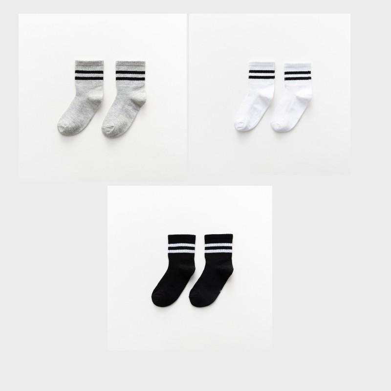 Children's Socks Spring Summer Thin Mesh Socks Solid Colour Boys Short Socks Girls White Student Mid-calf Socks Baby Socks