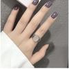 Imitation White Chalcedony Retro Ring Female Thai Silver Versatile Personality Literary and Artistic Fan