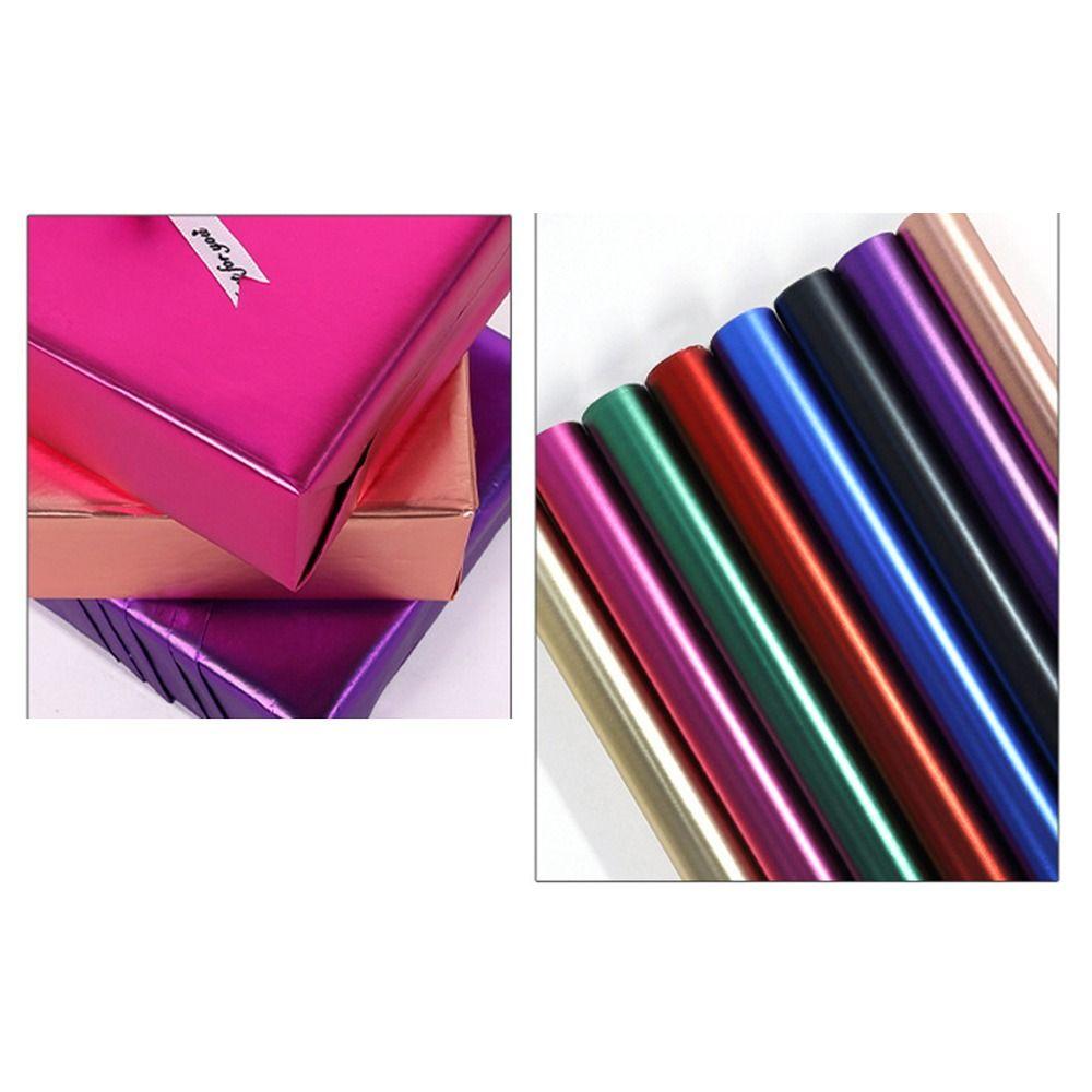 Creative Metallic Gift Wrapping Paper Matte Pure Color Art Paper 300cm Length Accessories Craft Paper Festival Supplies