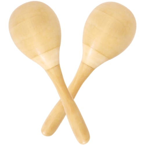 A'sTool Wooden Maracas Set of 2, Solid Wood Shaker Percussion Instruments for Drawing, Eurhythmics, Music, and Drawing
