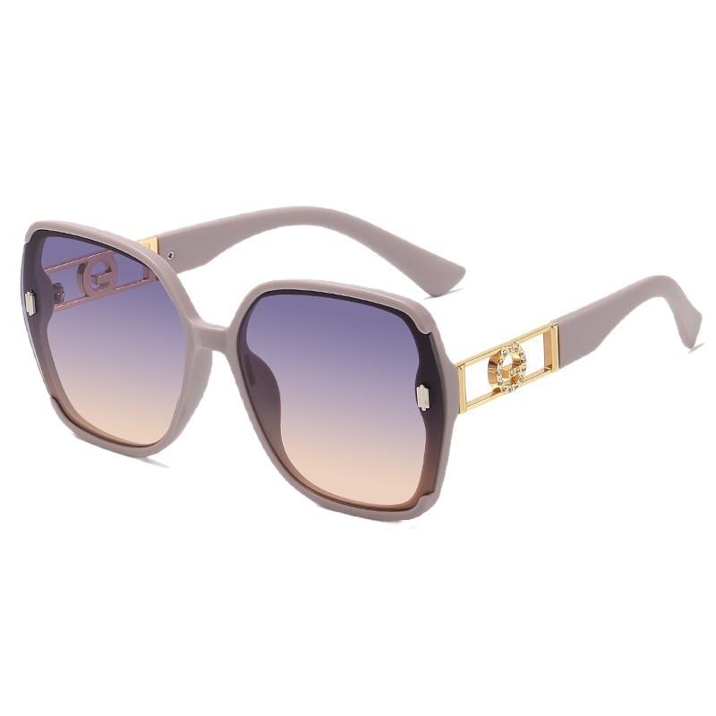 New G home women's high-end glasses UV-proof sunglasses large frame round face thin sunscreen sunglasses
