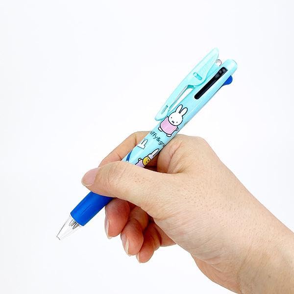 Miffy Ballpoint 3 Jetstream Made in miffy C Set Name Pen, Colors, 0.5mm, Japan, (Ballpoint Pen, Stickers)