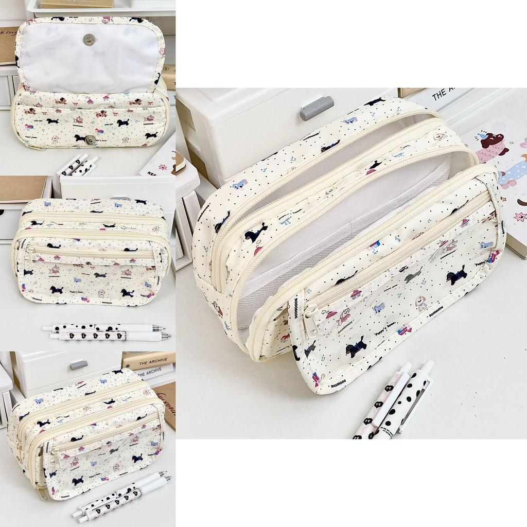 Puppy Pen Case With Polyester For Students And Art Supplies
