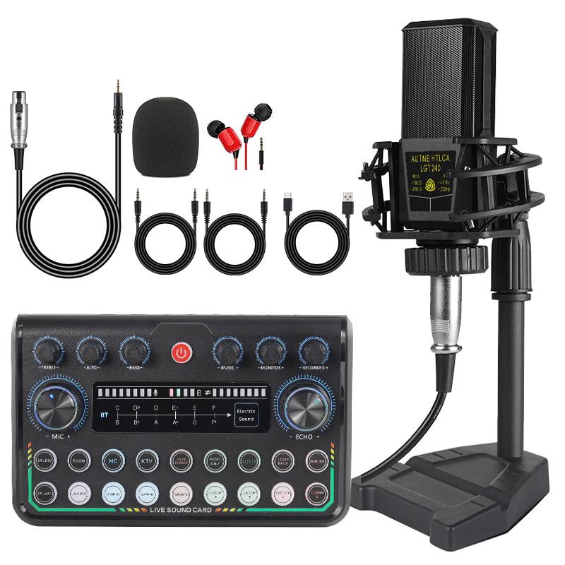 V8s English Sound Card Device: Desktop and Mobile Live Broadcast & Recording Set