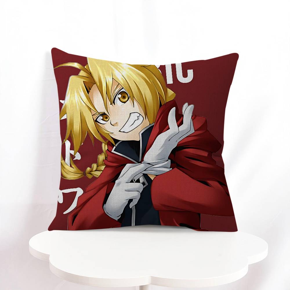 E-Edward Elric Cushion Cover Pillowcase Upholstery Sofa Throw Pillow Home Decor Pillowcas