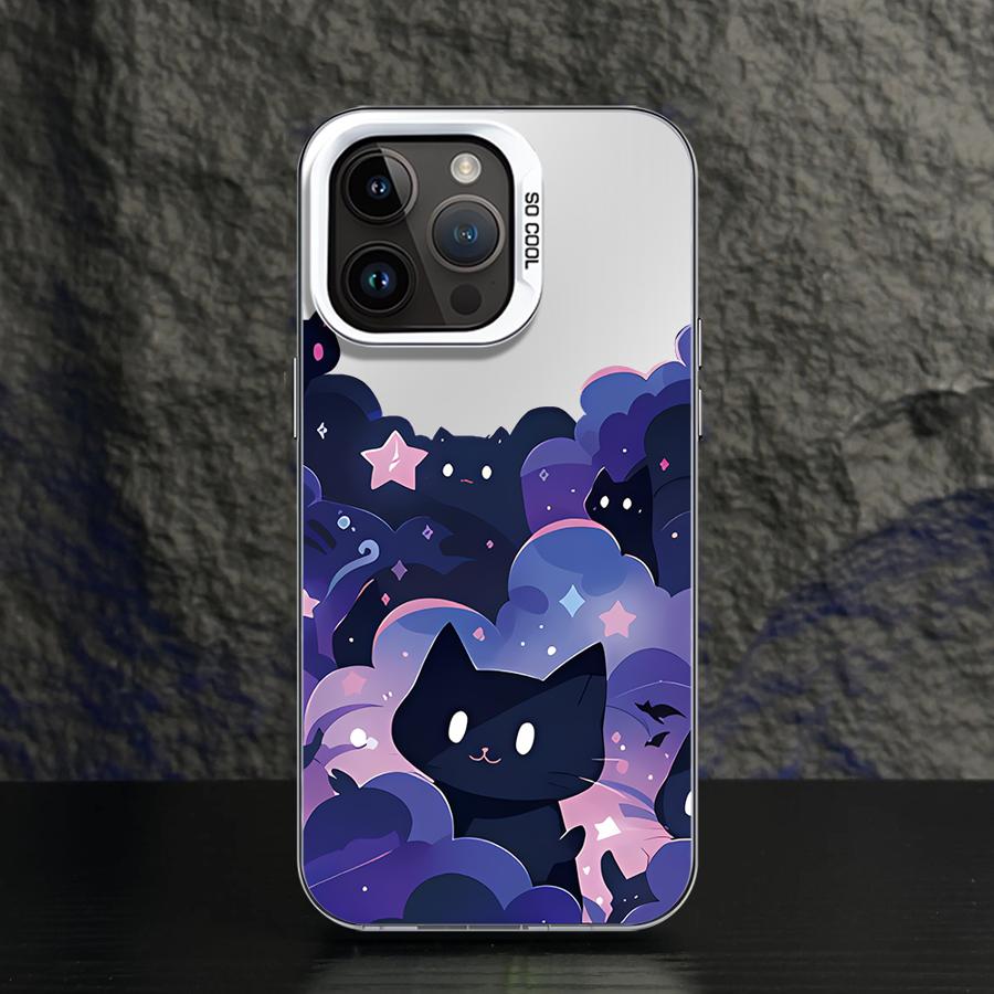 Cute Cartoon Cat Case for iPhone 17 Air 16e 14 15 16 Plus 11 12 13 Pro Max Soft Shell