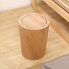 Wooden Waste Bins  Bedroom Large Capacity Trash Cans Modern Living Room Round Garbage Can Nordic Bathroom Litter Bin with Lid