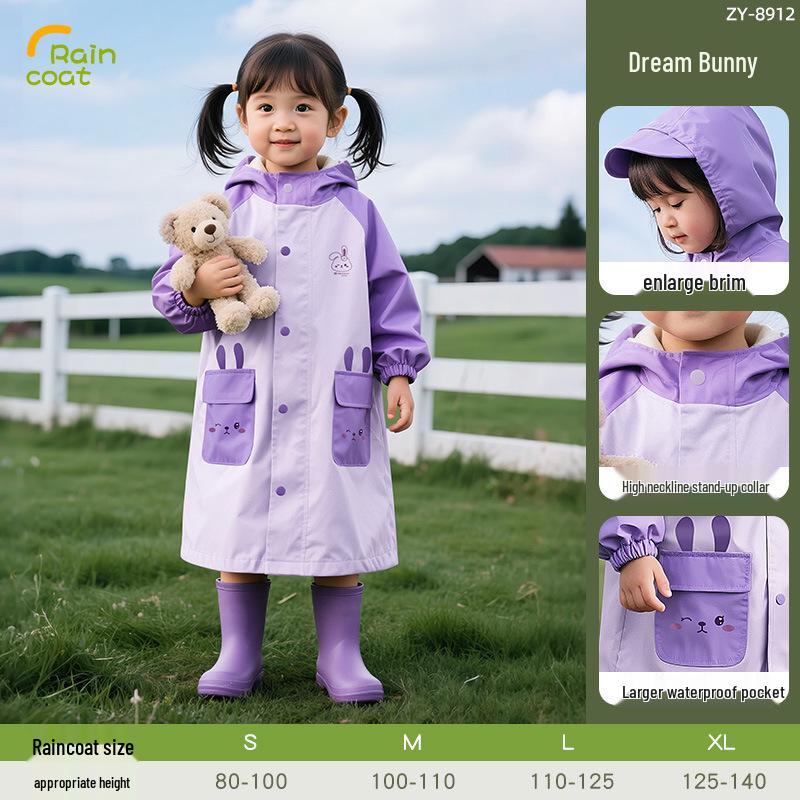Stormproof One-Piece Raincoat for Children, 2025 Design - Ideal for Boys and Girls Ages 2+ in Kindergarten and Primary School.