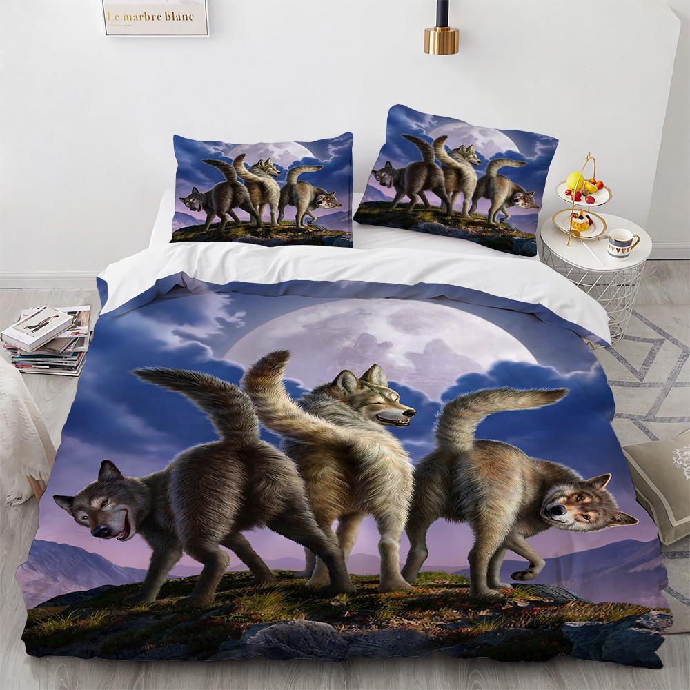High-quality Bedding Set Dropshipping 3D Print Animals, Wolf, Dogs Bed Cover Set Home Textile Bed Linens Set 100% Polyester New