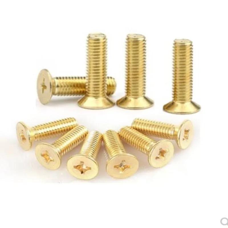 Brass Flat/Countersunk Head Machine Screws M2-M8 (5-100PCS)