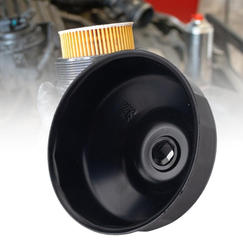 86mm 16 Flutes Oil Filter Wrench Aluminum Socket Wrench Automotive Oil Filter Wrench Vehicle Maintenance Tool for BWW