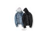 Herr Höst Oversize Harajuku Jeansjacka med Huva - Trendig Koreansk Stil