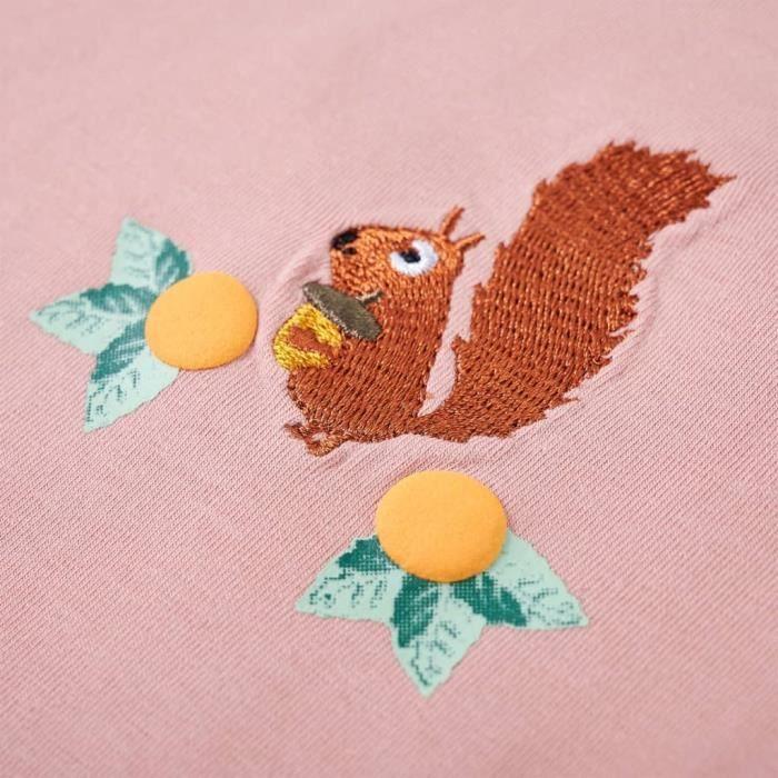 Children's Long-sleeved T-shirt Squirrel Design 2 Colors Available 92-104-116-128-140