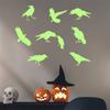 Funny Bat Fluorescence Wall Decal Cartoon PVC Halloween Luminous Stickers Waterproof Cute Night Glow Bat Decal Cartoon