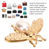 10 Pcs Bee Shape Clasp Turn Lock Light Gold Pearl Bee Shape Twist Lock Buckle For Purse Handbag Backpack Craft Making