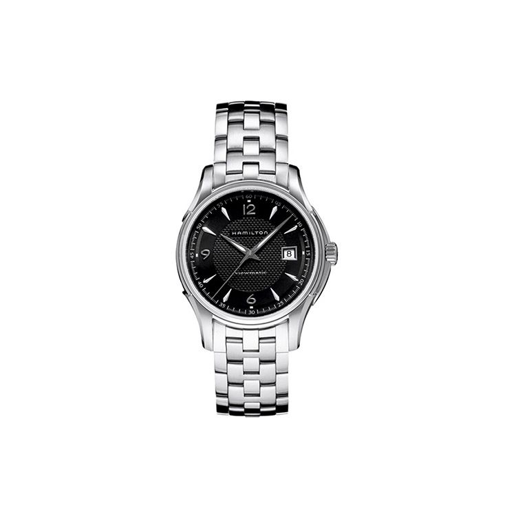 Hamilton Men's Black Classic Jazz Series Mechanical Movet 50M Water Resistant Watch 40Mm Dial Stainless Steel Case Stainless Steel Bracelet H32515135