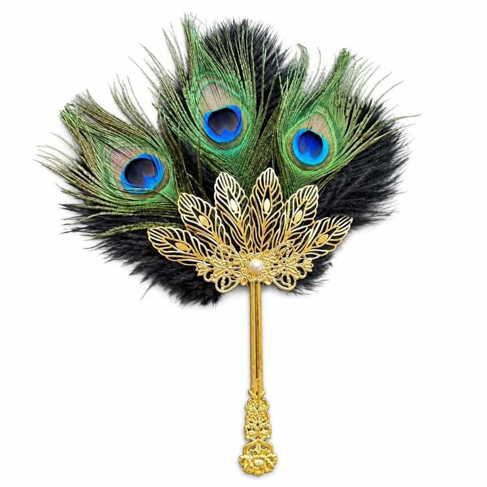 Metal Handle Decorative Handheld Fan Multi-Color Dance Performance Prop Fan  Parties