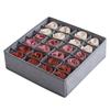 Kleidersortierung 24 groß für Socken einfache langlebige Box, Fächer, Kapazität, & Unterwäsche, siehe, waschbar, (grau)