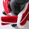 Funny Pet Christmas Outfit With Ride On Design For Small Dog Cats Holiday Celebration Dressingup Santa Claus Costume