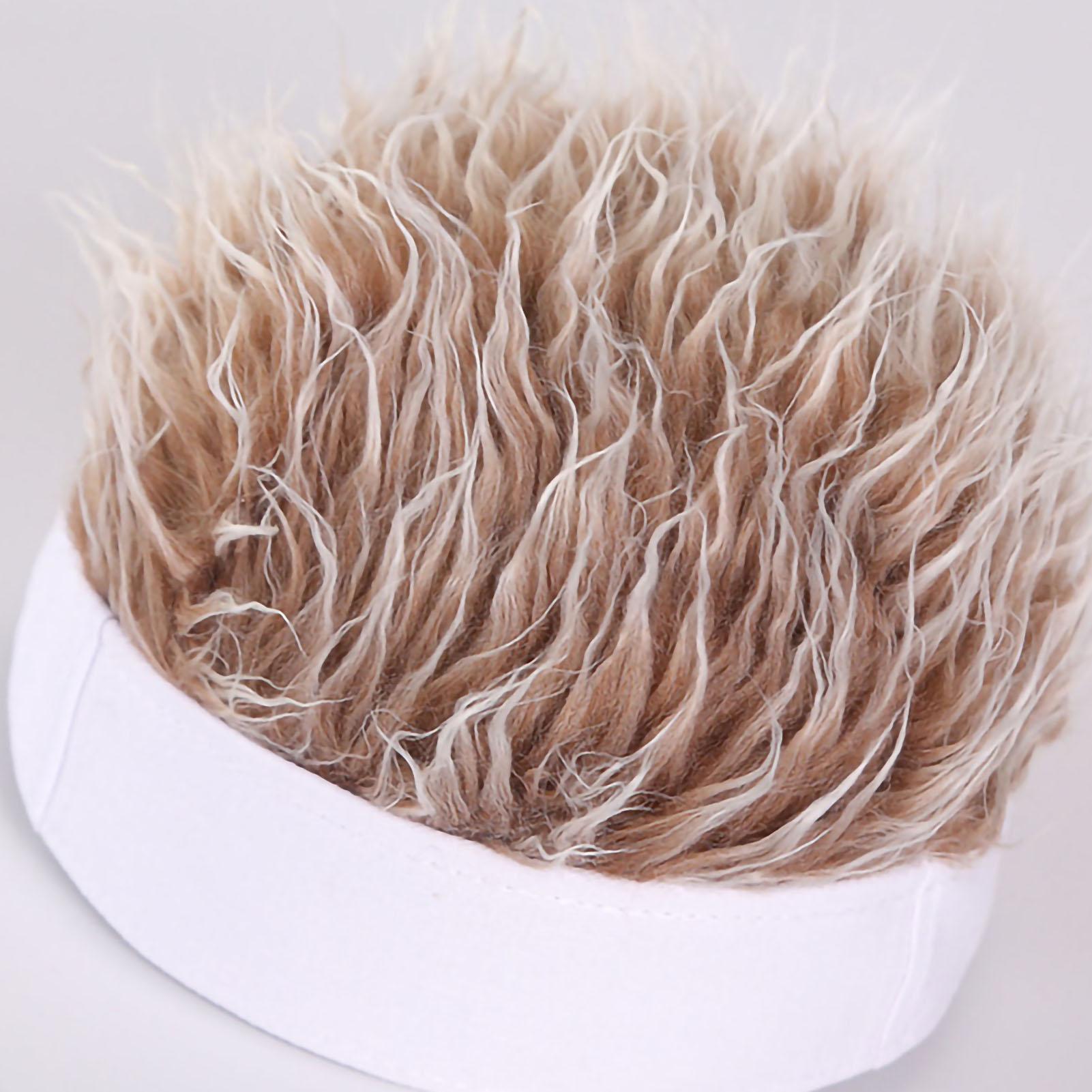 

Повязка на голову парик мужской хлопок красивая имитация ретро короткие искусственные волосы хип-хоп шапка смешная белая шляпа