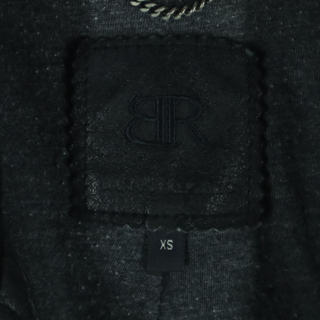 Banana Republic Long sleeve Stand collar leather jacket XS black Women Used