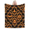 Happy Halloween Cartoon Blanket Cover Velvet  Warm Throw Blanket for Car Sofa Couch Bed Rug