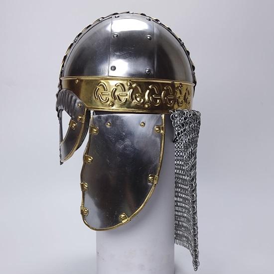 Viking Chainmail helmet, Black Vandal Medusa , Medieval Templar Knight crusader Armor, Viking lerp warrior helmet, Steel, Brass Helmet