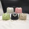 Fashion solid color niche bow versatile small square bag women's new sweet and cool personality casual design messenger bag