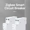 ZigBee Tuya Smart Circuit Breaker with Remote Control, Timer, Metering, Overcurrent and Overvoltage Protection, and Alarm.