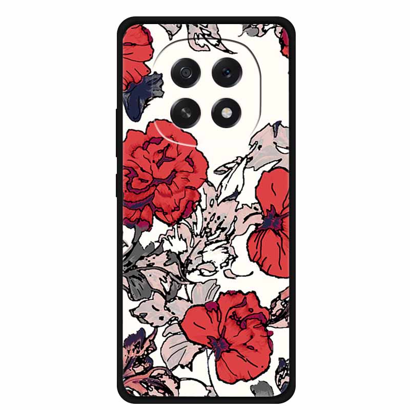 For Oppo A5 5G Phone Case 3D Relief Emboss Flowers Back Cover Black TPU Silicone Soft Case For Oppo A 5 PKQ110 Cases 6.7" Fundas