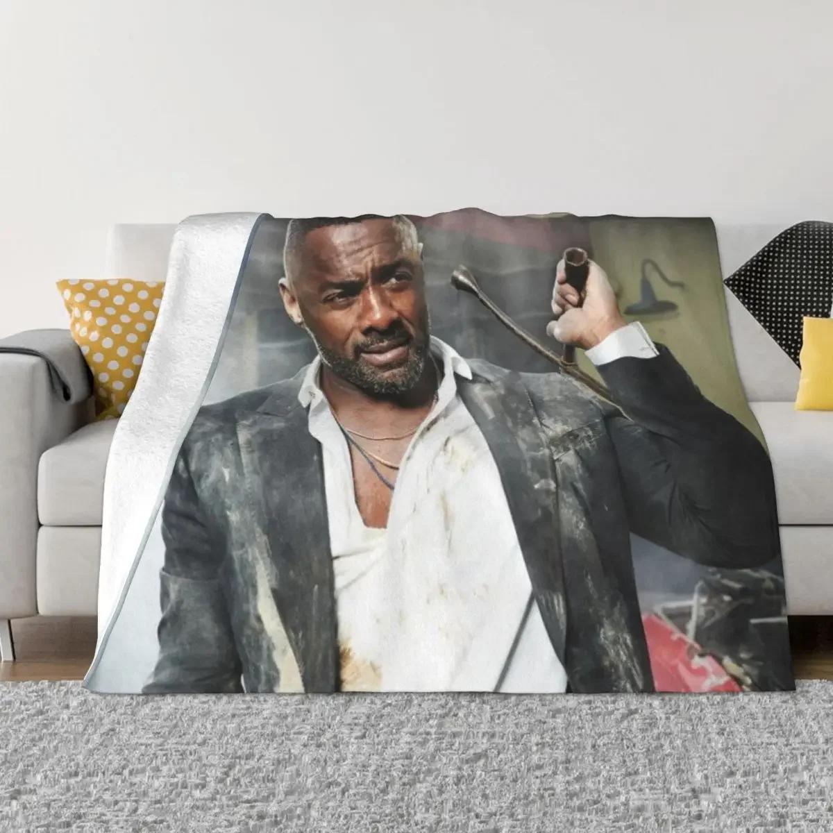 Exquisite Fashion Items Unisex White Idris Elba Throw Blanket Plush Blankets And Throws Blankets