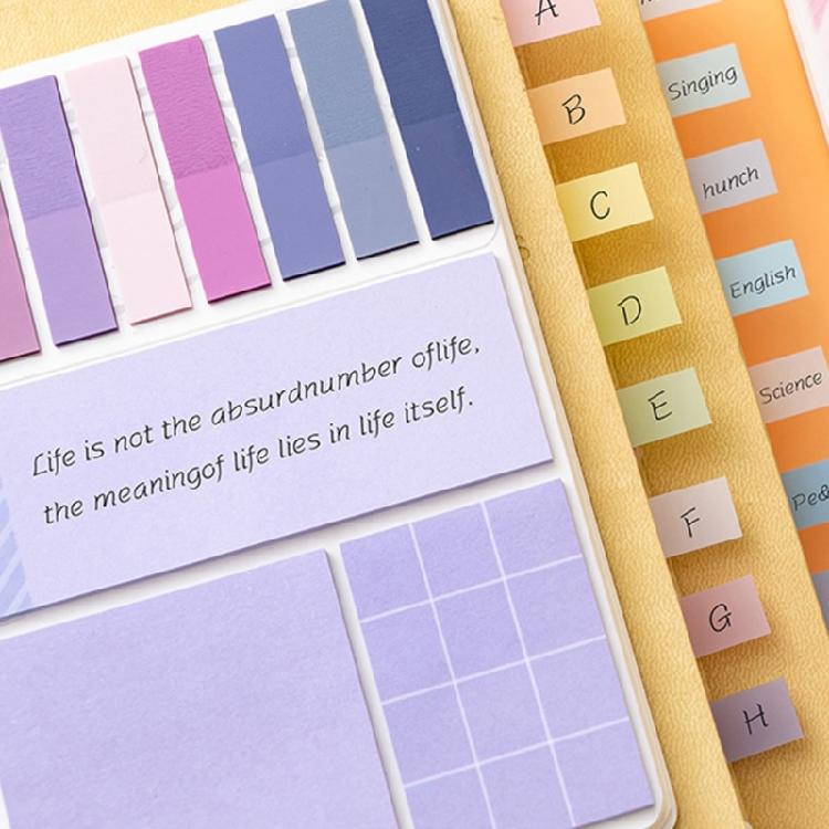Portable Notebook Memopad With Adhesive Note Colorful Adhesive Index Label For Notebook Planner Office School Supplies