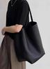 Soft Leather Bucket Bag Large Capacity Commuter Shoulder Handbag Lychee Pattern Women's Underarm Female Ladies Versatile Handbag
