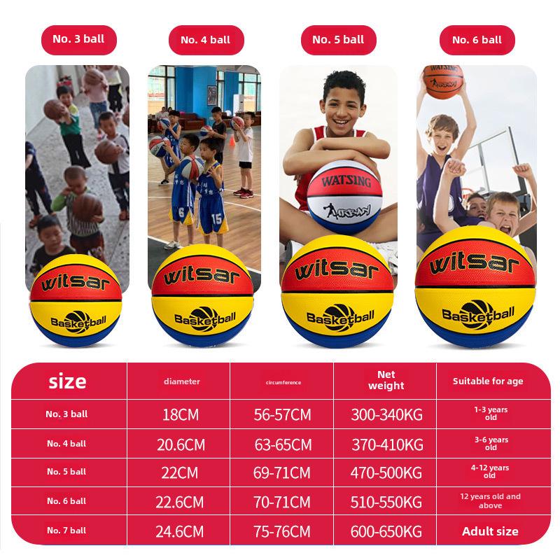 Mingi de baschet din piele pentru copii pentru începători - Mărimi 3 la 7, Ideale pentru elevii de grădiniță și școală primară