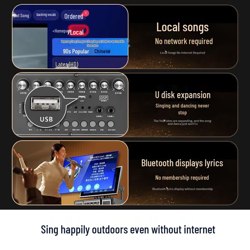 SAST SW-39D Portable KTV & Live Stream Trolley Speaker (CN version)