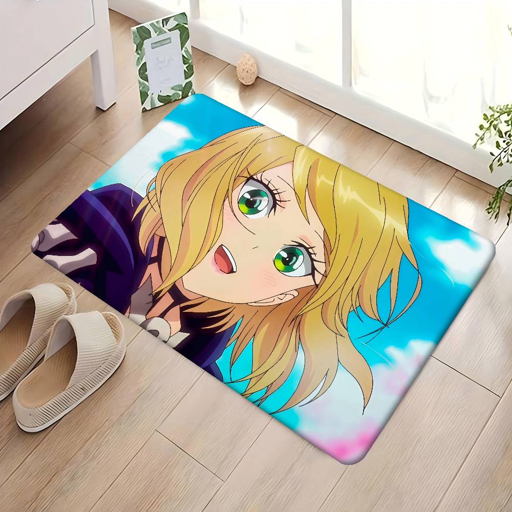K-Koi W-Wa Sekai Seifuku No Ato Felpudo Rectangular Antideslizante para Hogar Suave Alfombrilla de Baño Puerta Delantera Interior Exterior Alfombrilla Decorativa para Hotel