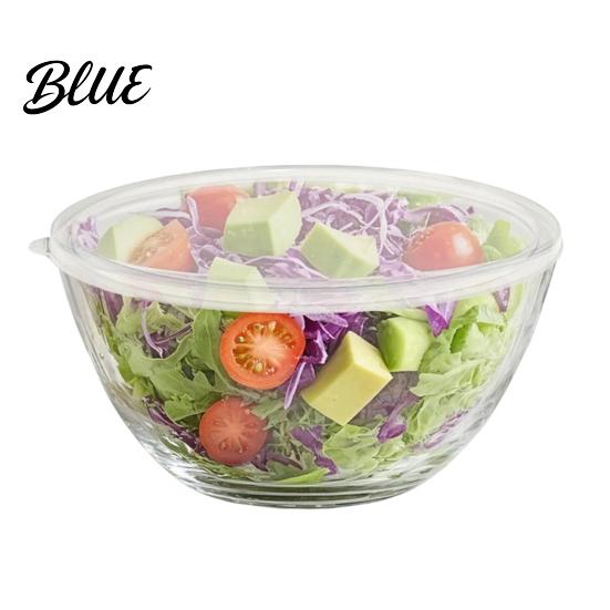 Salad Bowl with Lid Glass Lid Heat Resistant 4500ml Capacity Container