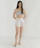 Lingseoul Sheer Layered Wrap Skirt-Ivory