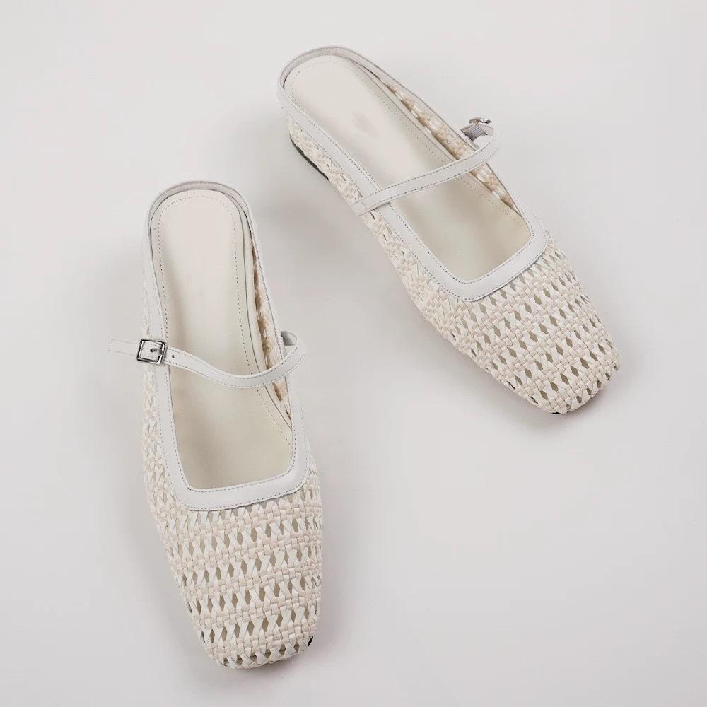 

Версия из овчины квадратный носок толстый каблук плетеные сандалии с внутренней платформой летние сандалии сумка голова пустые туфли-лодочки женские 40