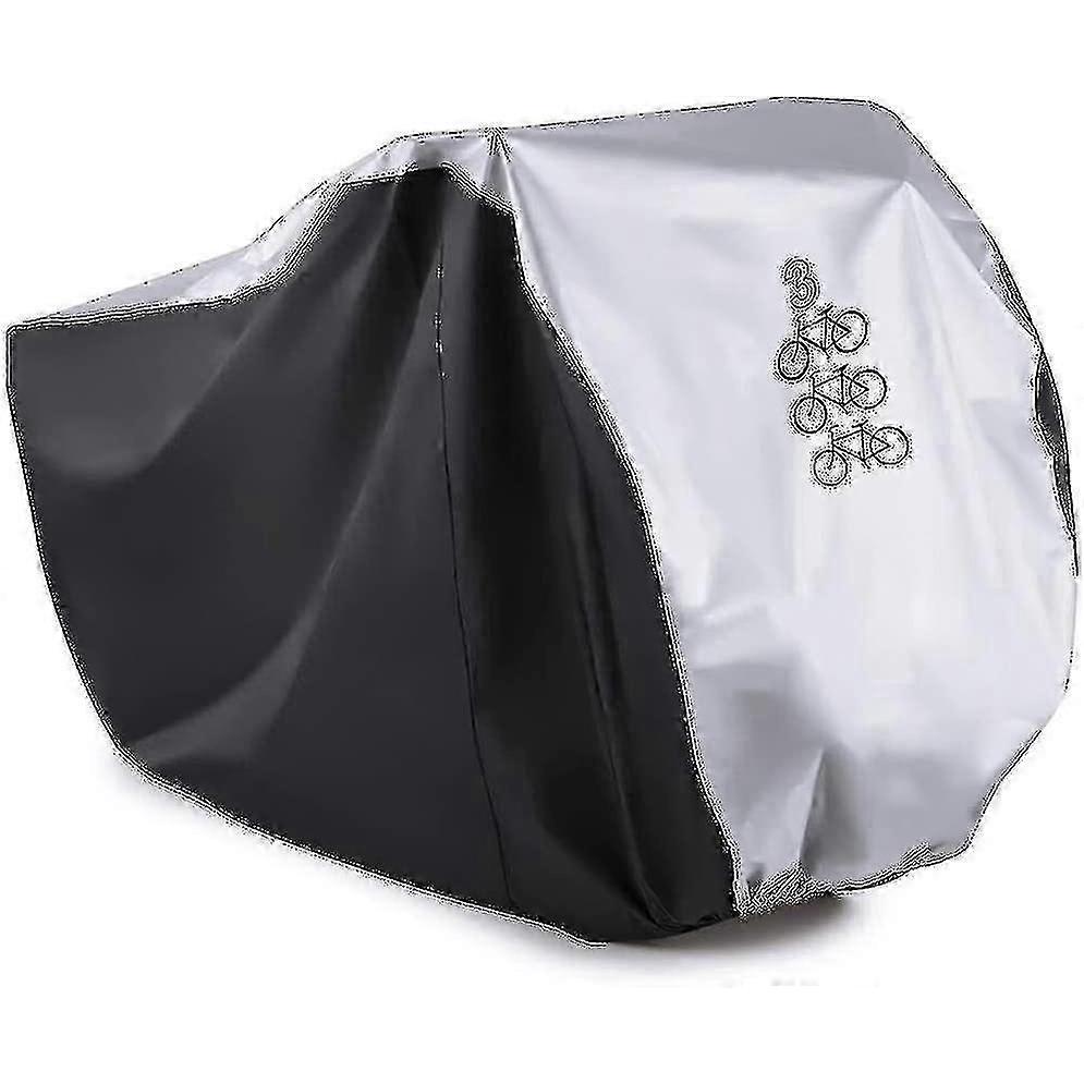 Universal rain and dustproof bicycle cover for three bicycles, waterproof and dustproof all day long.