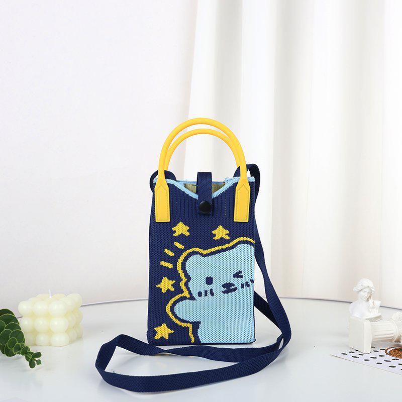Korean Style Cute Heart Knitted Mini Crossbody & Shoulder Bag for Women