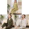 Silk Pajama Set For Women Spring Summer Light Breathable Lounge Sleepwear For Home Use