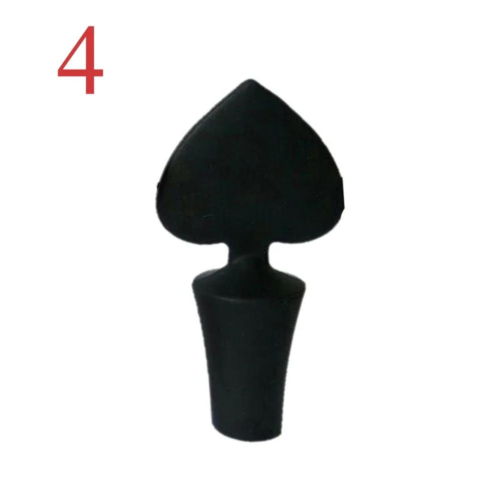 Creative Hat Shape Poker Shape Wine Silicone Wine Stopper Vacuum Sealed Reusable  Storage Cap Champagne Kitchen Bar Tool
