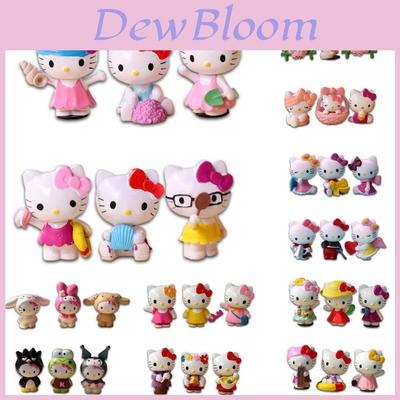 Adorables 6 Piezas Hello Kitty Kuromi Sanrio Muñecas Lindas Accesorios Para Coleccionistas