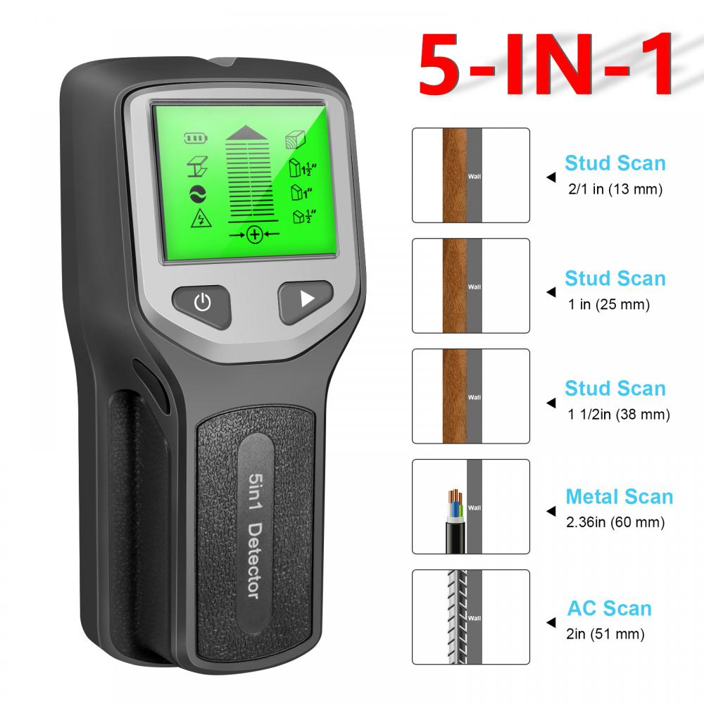 5/3 in 1 Studs Metal Detector Sensor Wall Scanner AC Wood Finder Cable Wires Depth Tracker Electric Box Finder Wall Detector