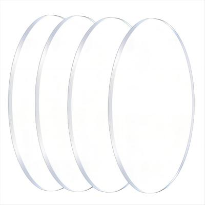 Plaques Acryliques Rondes Transparentes 2025+ Diamètre 8 Pouces Épaisseur 1/8 Pouce Cercles en Verre Acrylique pour Panneaux, Impression, Disques de Gâteau, Artisanat DIY