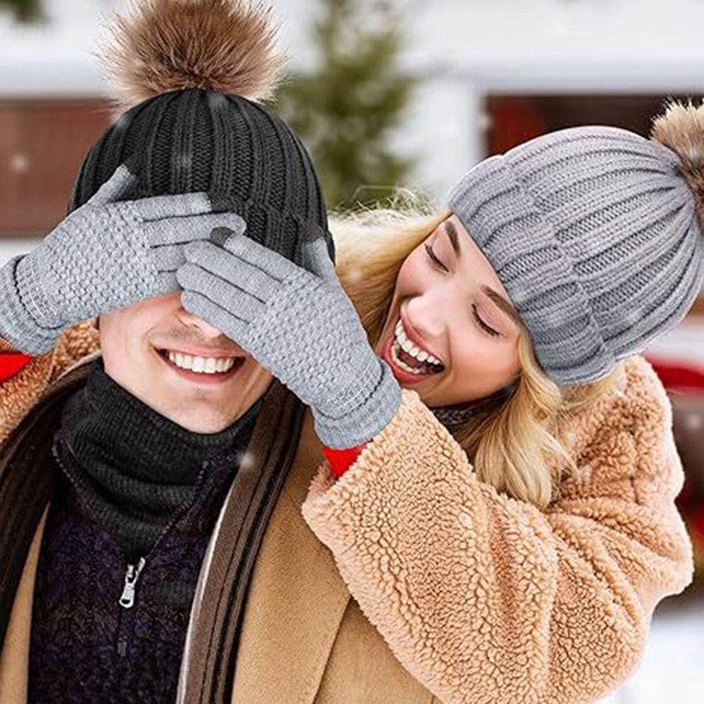 Soft Winter Beanie Hat Keep Warm Warm Knit Hats Fashion Snow Ski Caps  for Men Women