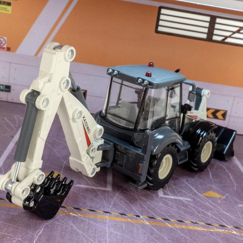 1/50 Simulation Scale Alloy Engineering Vehicle Model Two-way Forklift Excavator Simulation Rich In Details, Finely Crafted