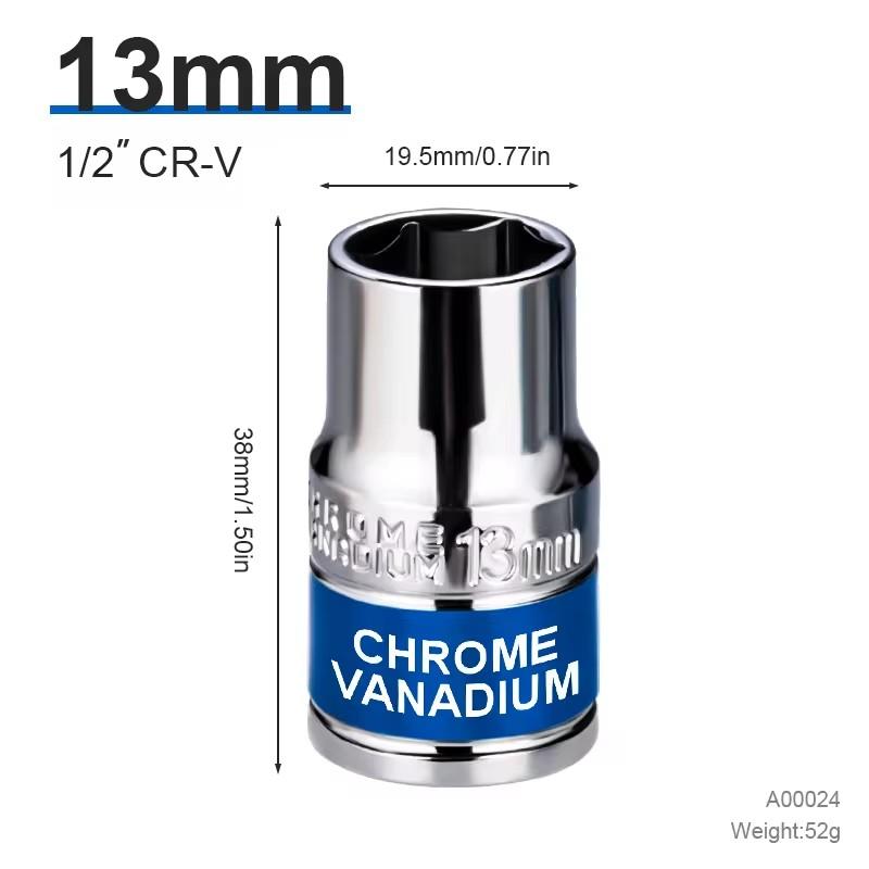 8-32mm 1/2" Drive Deep Impact Socket Set Drive Metric Wrench Socket Deep Impact Socket Pneumatic Wrench Head Tire Removal Tools