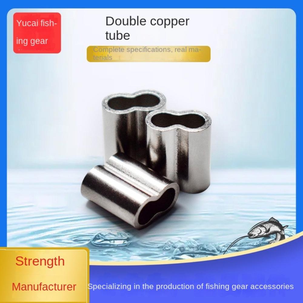 Fishing Line Crimping Tube Fishing Wire Tube Wire Crimp Connector Double Copper Tube